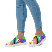 Load image into Gallery viewer, PRIDE Women’s Size Scale Slip-On Canvas Shoes