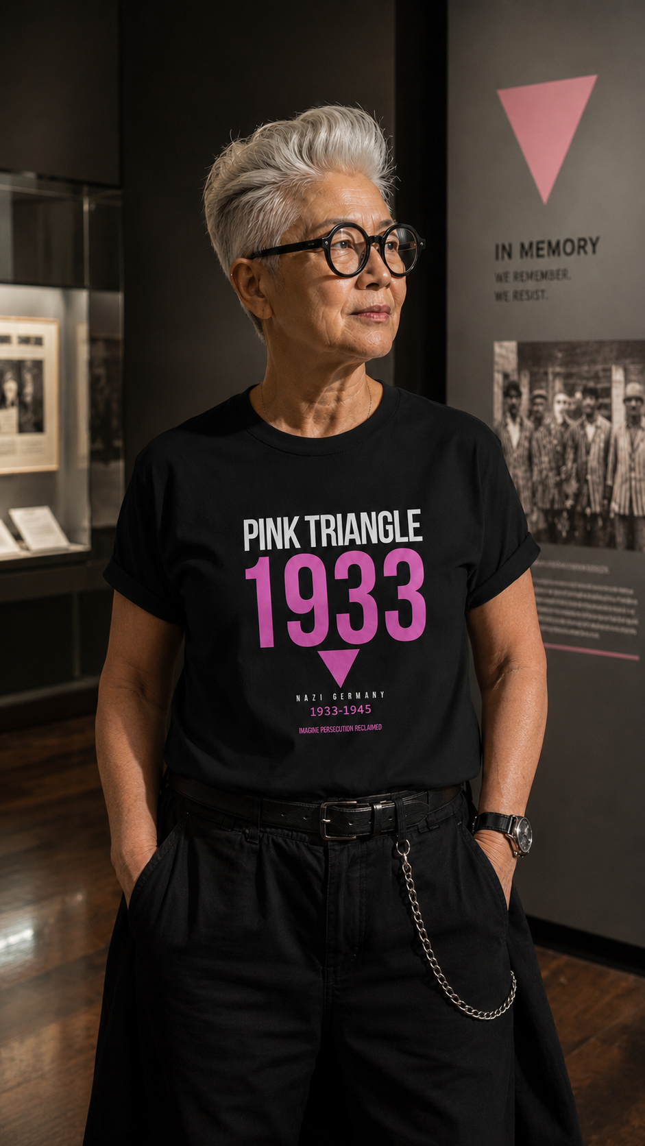 Load image into Gallery viewer, Pink Triangle 1933–1945 | Queer History T-Shirt